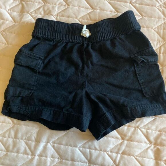 Black Linen rayon  shorts - Picture 1 of 5